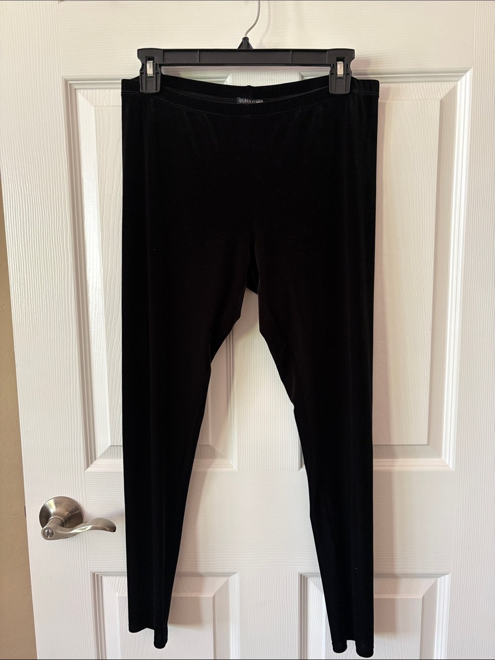 EILEEN FISHER Black Velvet Leggings
